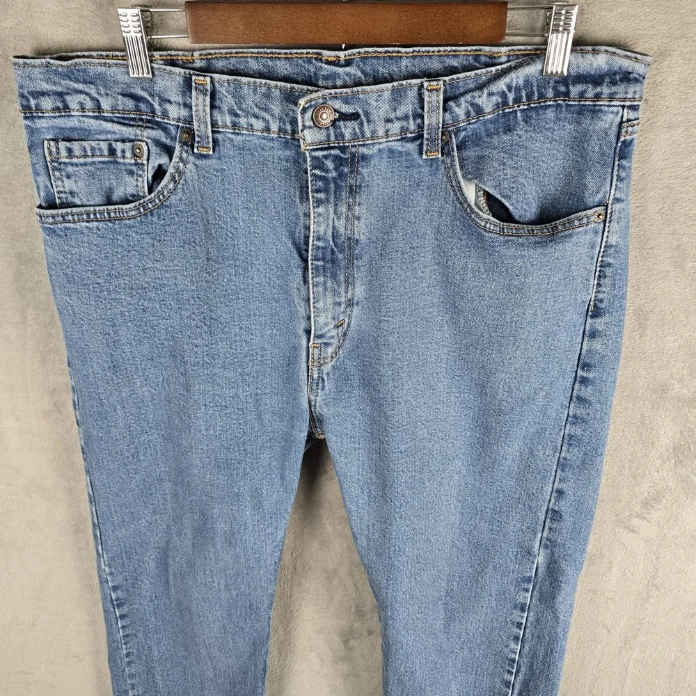 Levis‎ 505 Regular Fit Straight Leg Mens Blue Jeans 38x29 Medium Wash 00505-1454